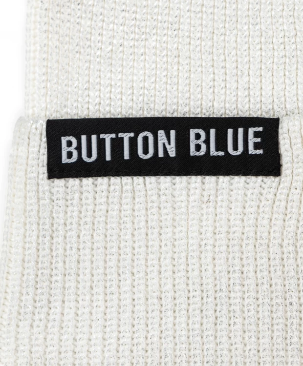 фото Шапка бини с подворотом для девочки button blue (52)