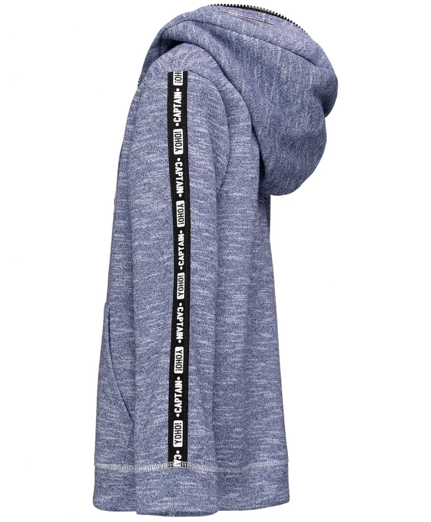 фото Синяя толстовка с капюшоном button blue (152)