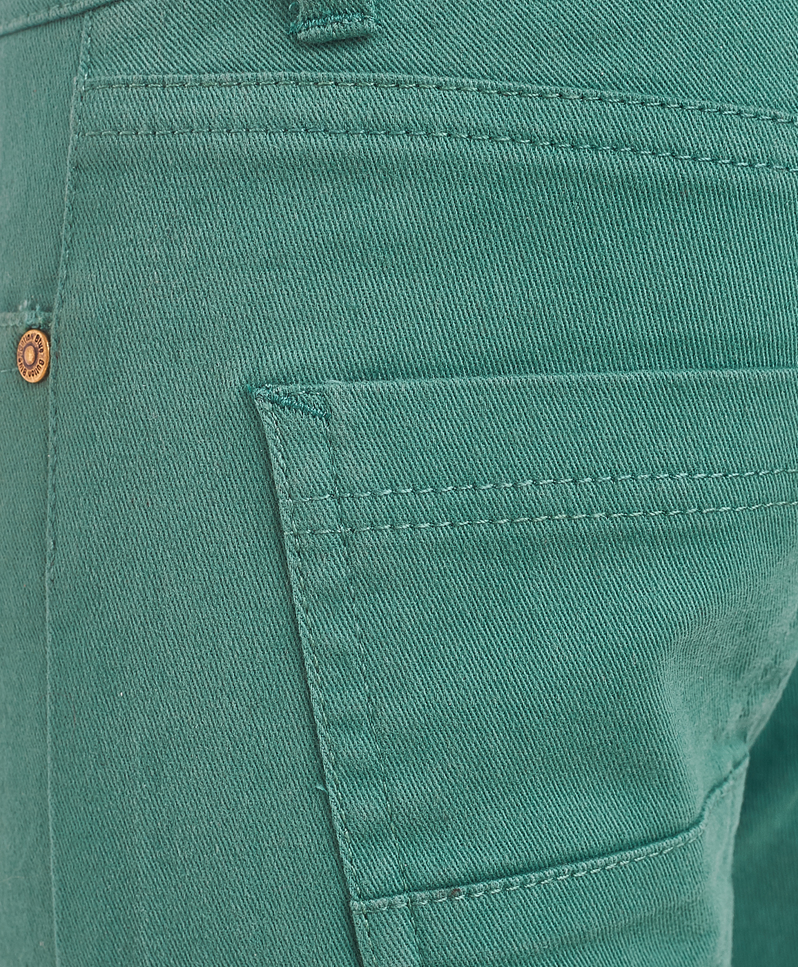 фото Зеленые твиловые брюки button blue