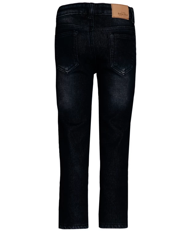 фото Черные утепленные джинсы button blue (110)