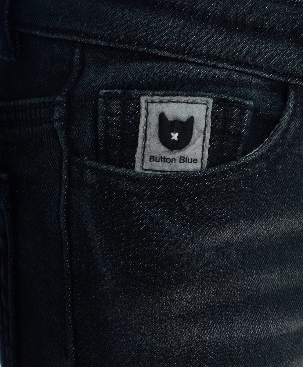 Черные утепленные джинсы Button Blue (122), размер 122, цвет черный Черные утепленные джинсы Button Blue (122) - фото 4
