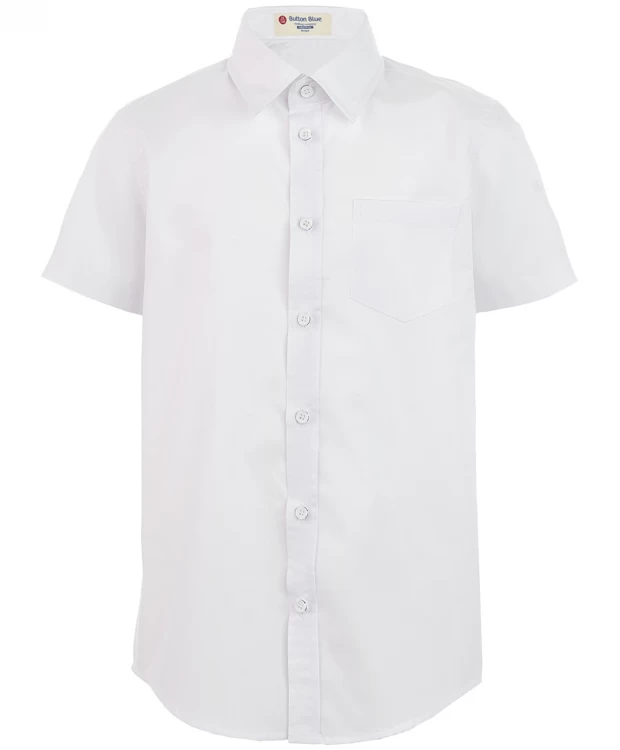 фото Белая приталенная рубашка button blue (134)