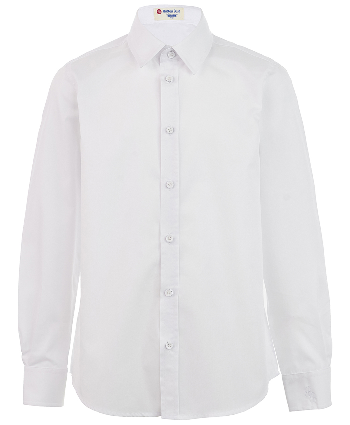 Белая приталенная рубашка Button Blue