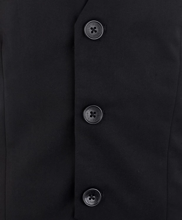 Черный классический жилет Button Blue (128), размер 128 Черный классический жилет Button Blue (128) - фото 3