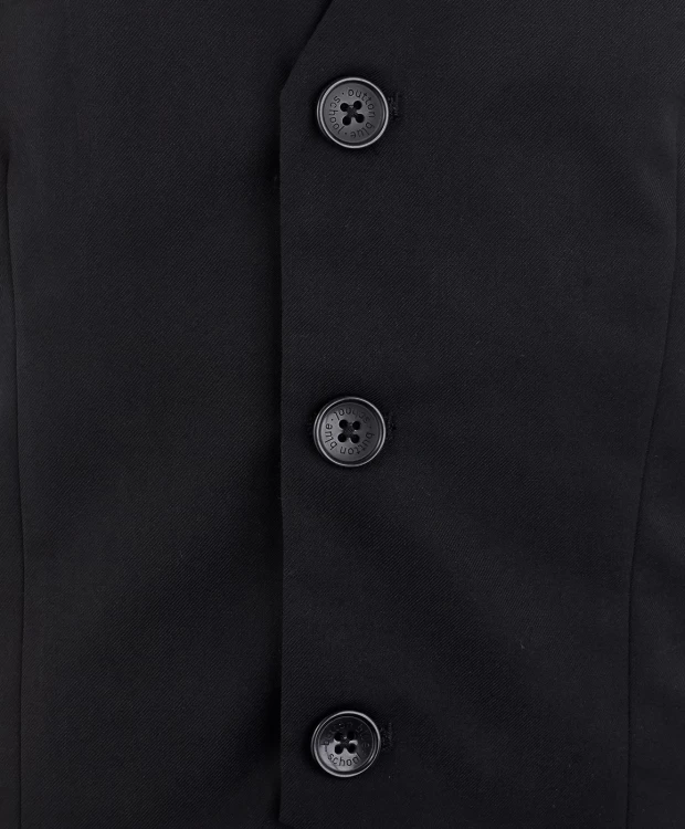 Черный классический жилет Button Blue