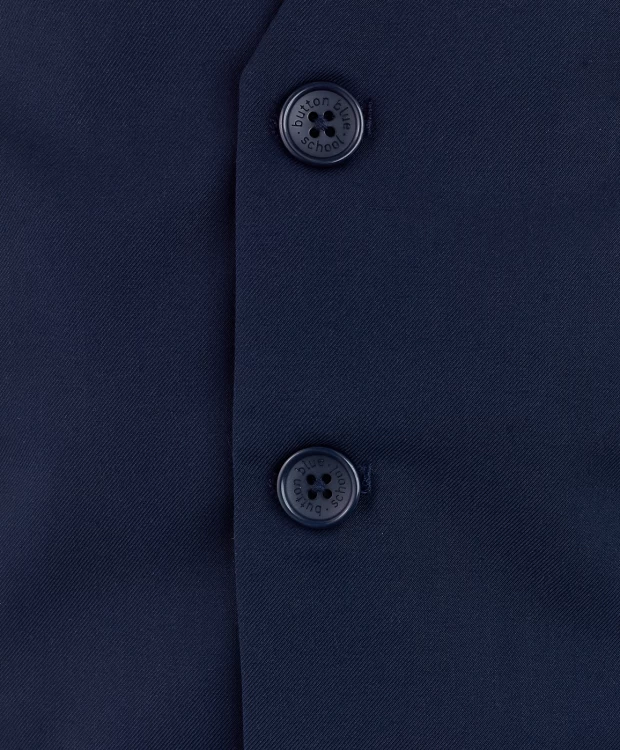 Синий классический жилет Button Blue (158), размер 158 Синий классический жилет Button Blue (158) - фото 3