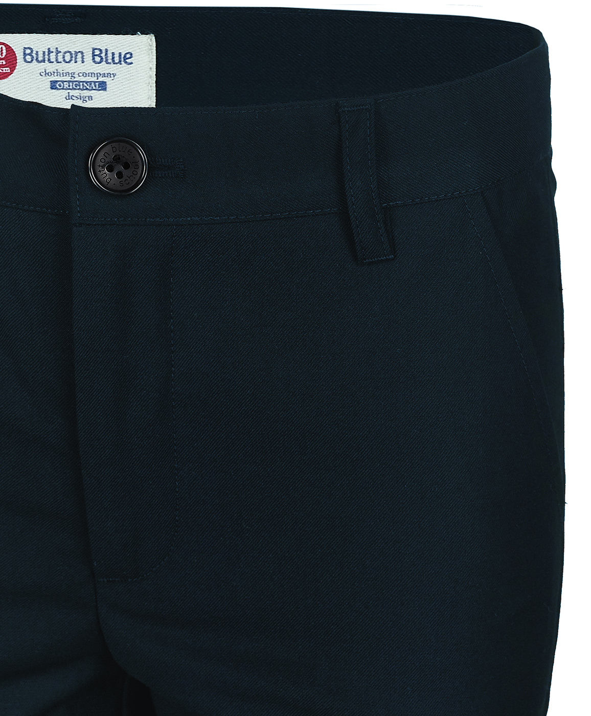 фото Черные брюки slim button blue
