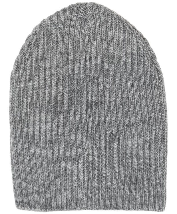 фото Серая вязаная шапка button blue (52)