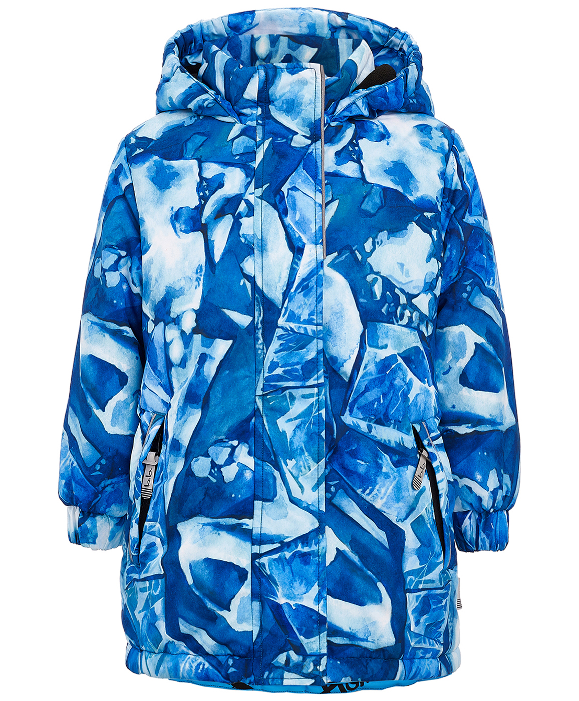 Синее зимнее пальто с орнаментом Button Blue 219BBGA45010020, размер 98, цвет синий - фото 1