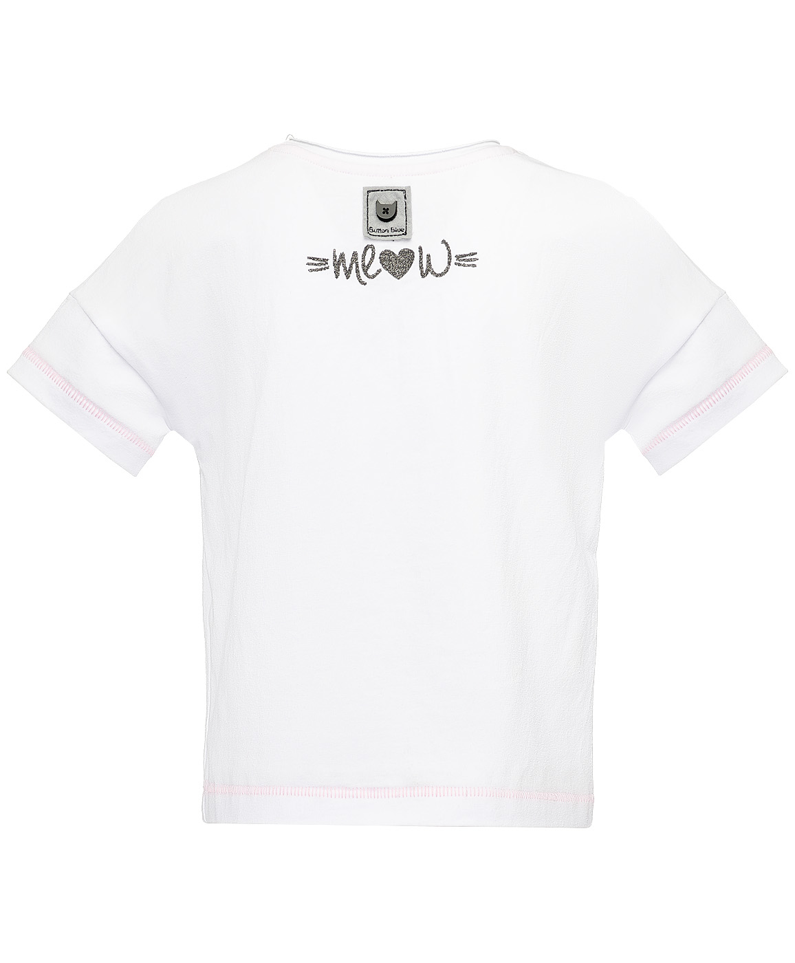 фото Белая футболка с принтом button blue