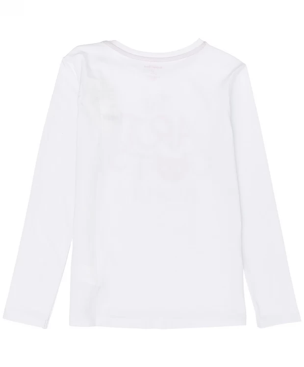 Белая футболка с длинным рукавом Button Blue (110), размер 110, цвет белый Белая футболка с длинным рукавом Button Blue (110) - фото 2