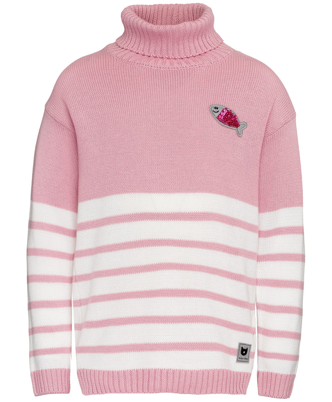 Розовый свитер в полоску Button Blue