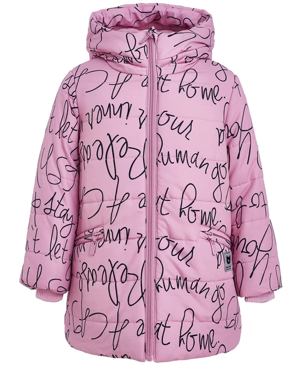 Розовая зимняя куртка с орнаментом Button Blue (104), размер 104, цвет розовый Розовая зимняя куртка с орнаментом Button Blue (104) - фото 1