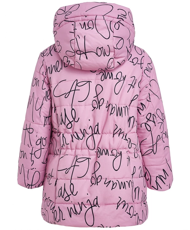 Розовая зимняя куртка с орнаментом Button Blue (140), размер 140, цвет розовый Розовая зимняя куртка с орнаментом Button Blue (140) - фото 3