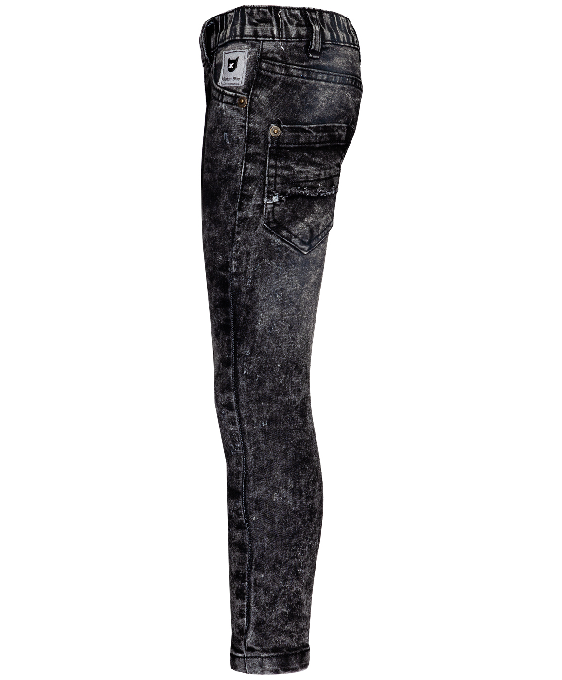 Черные джинсы Slim Fit на резинке Button Blue 219BBGC6304D300, размер 98, цвет черный - фото 2