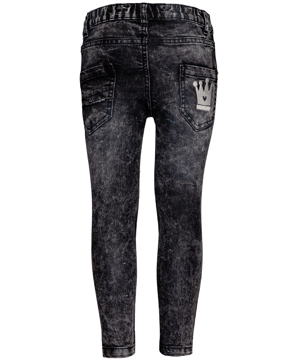 Черные джинсы Slim Fit на резинке Button Blue 219BBGC6304D300, размер 98, цвет черный - фото 3