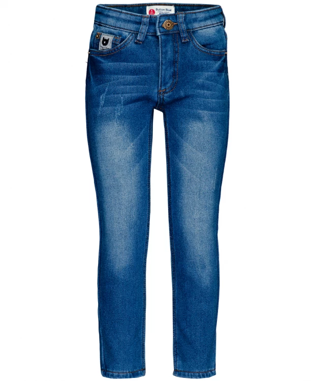 фото Синие джинсы на флисовой подкладке button blue (116)