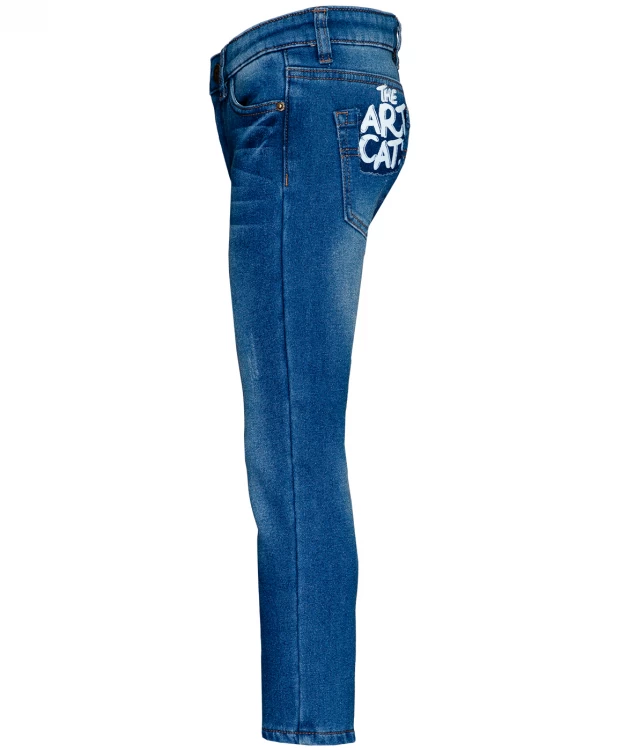 фото Синие джинсы на флисовой подкладке button blue (116)