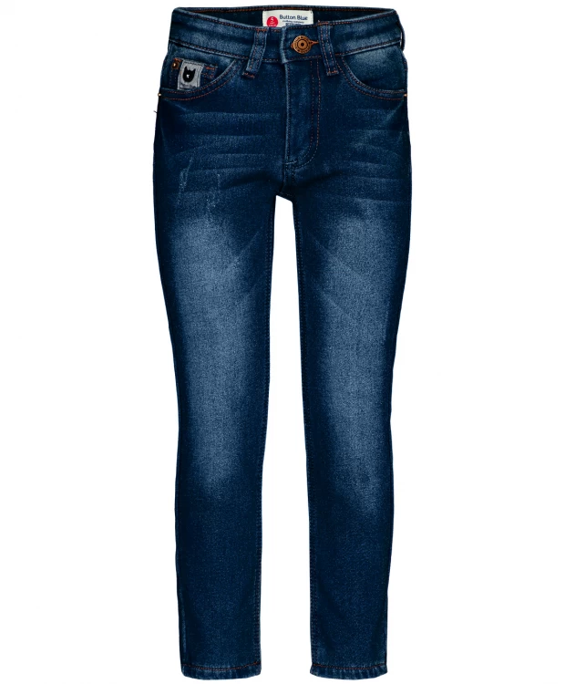фото Синие джинсы на флисовой подкладке button blue (104)