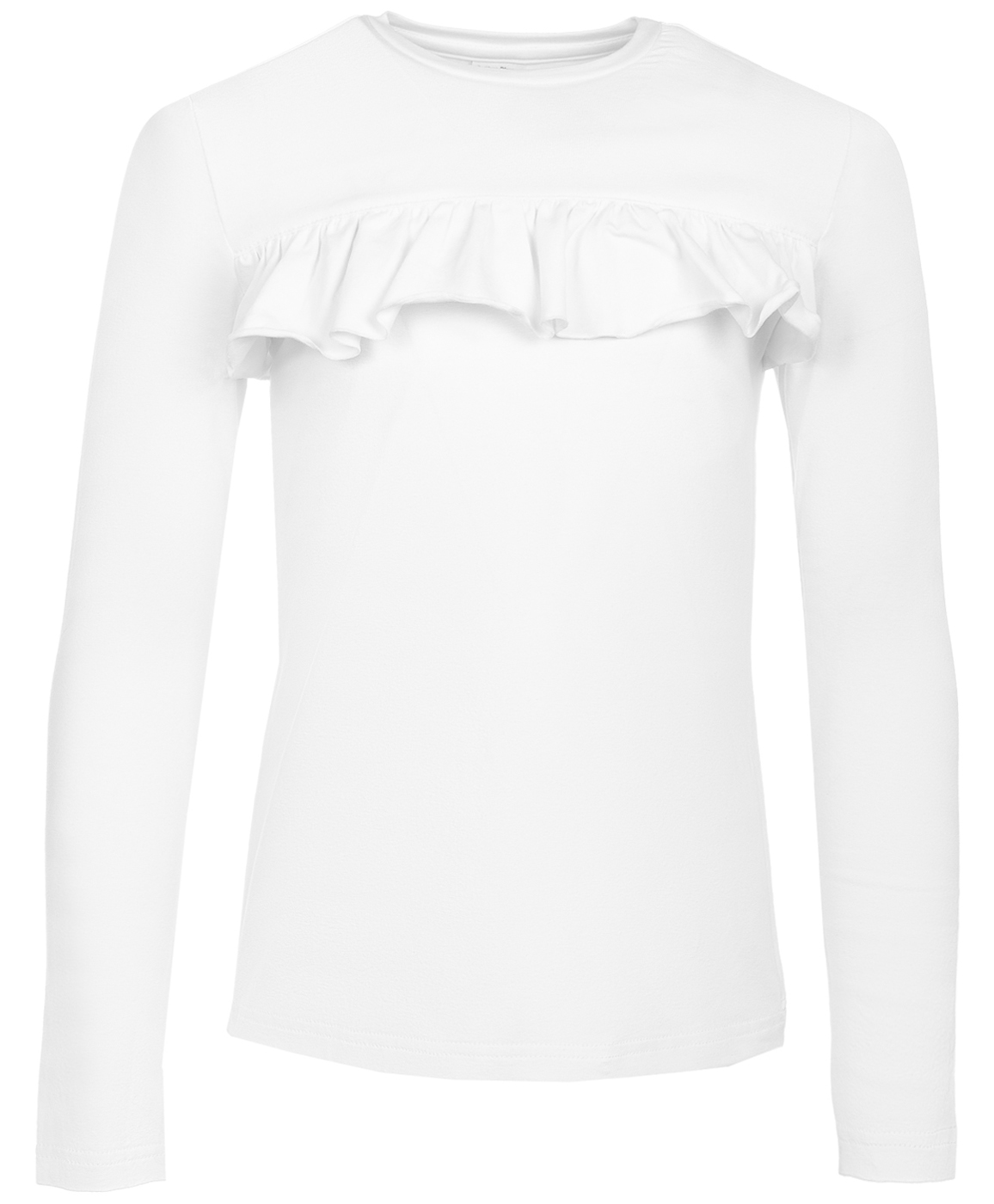 Белая футболка с длинным рукавом Button Blue 219BBGS14010200, размер 164, цвет белый