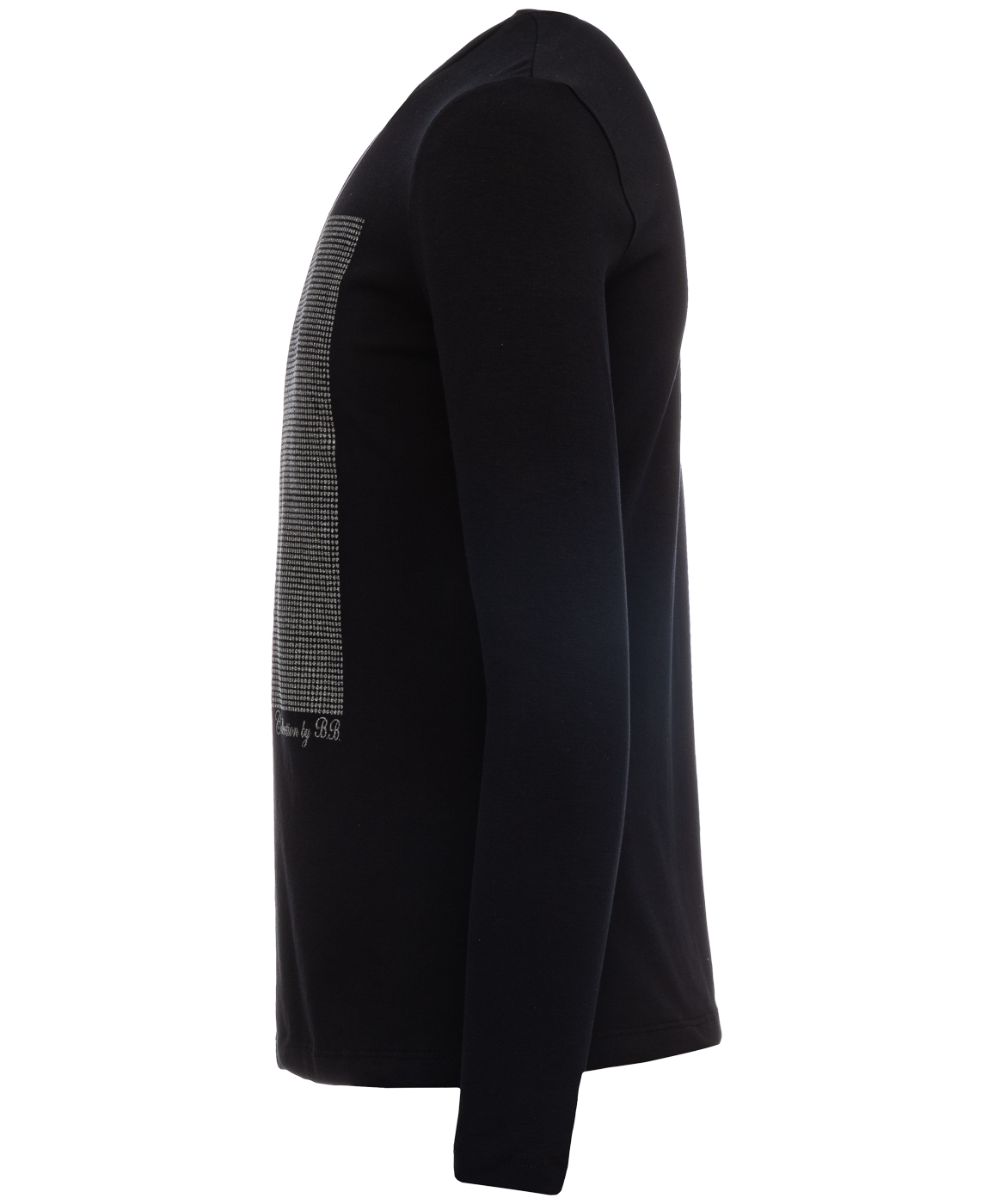 фото Синяя футболка с длинным рукавом button blue