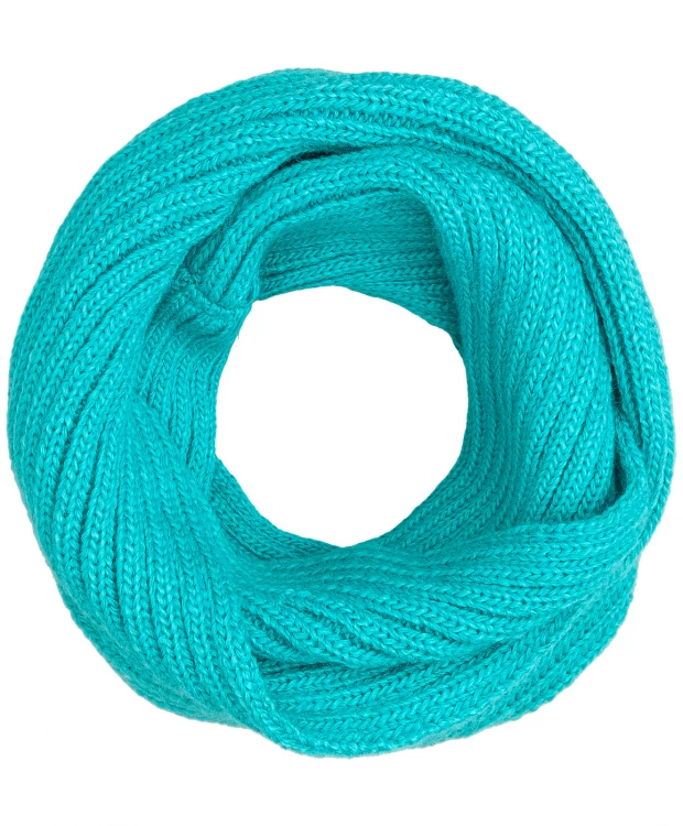 Бирюзовый вязаный снуд Button Blue (Без размера)