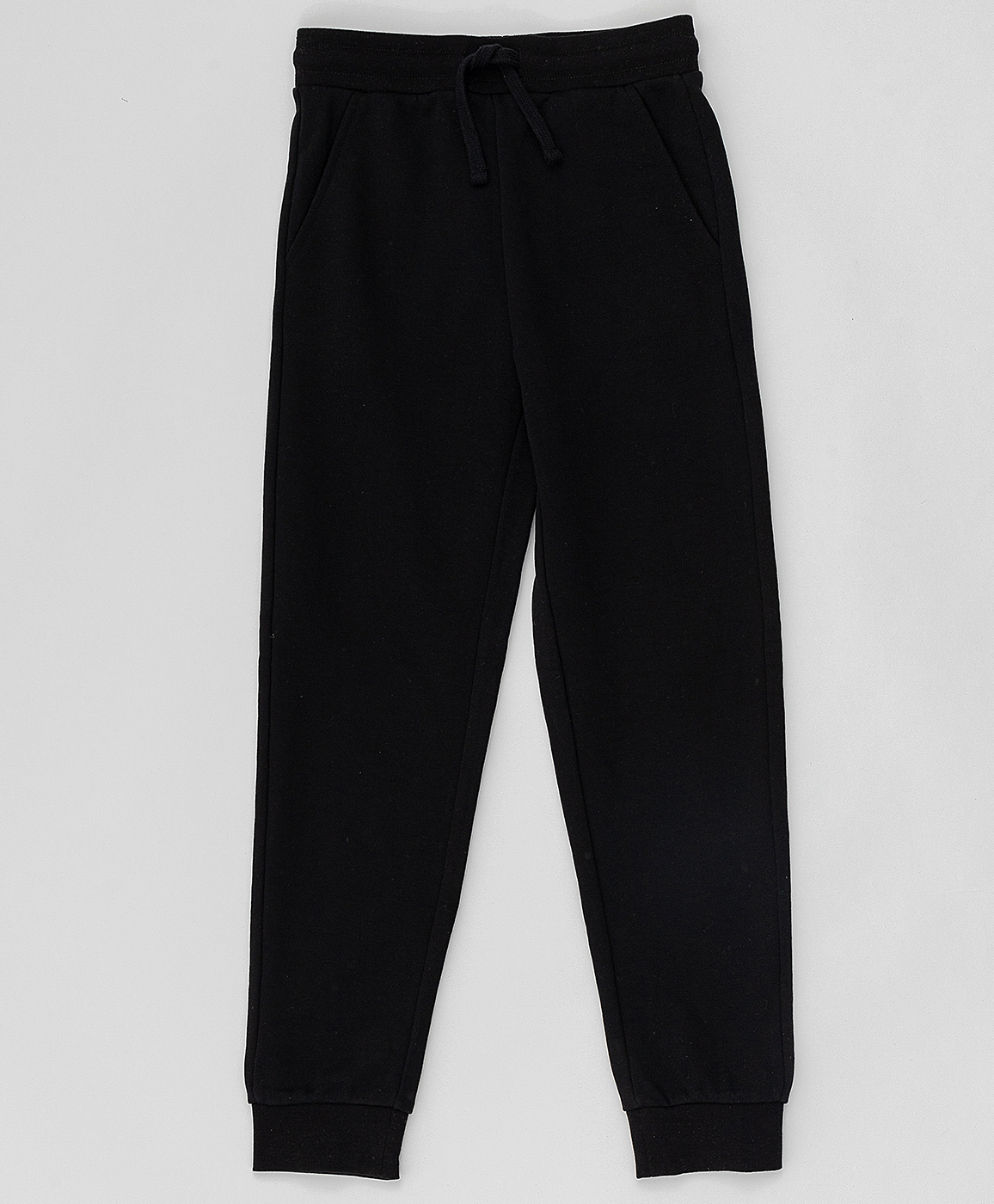 Черные брюки из футера Button Blue 220BBBJC56010800, размер 152, цвет черный на резинке - фото 3
