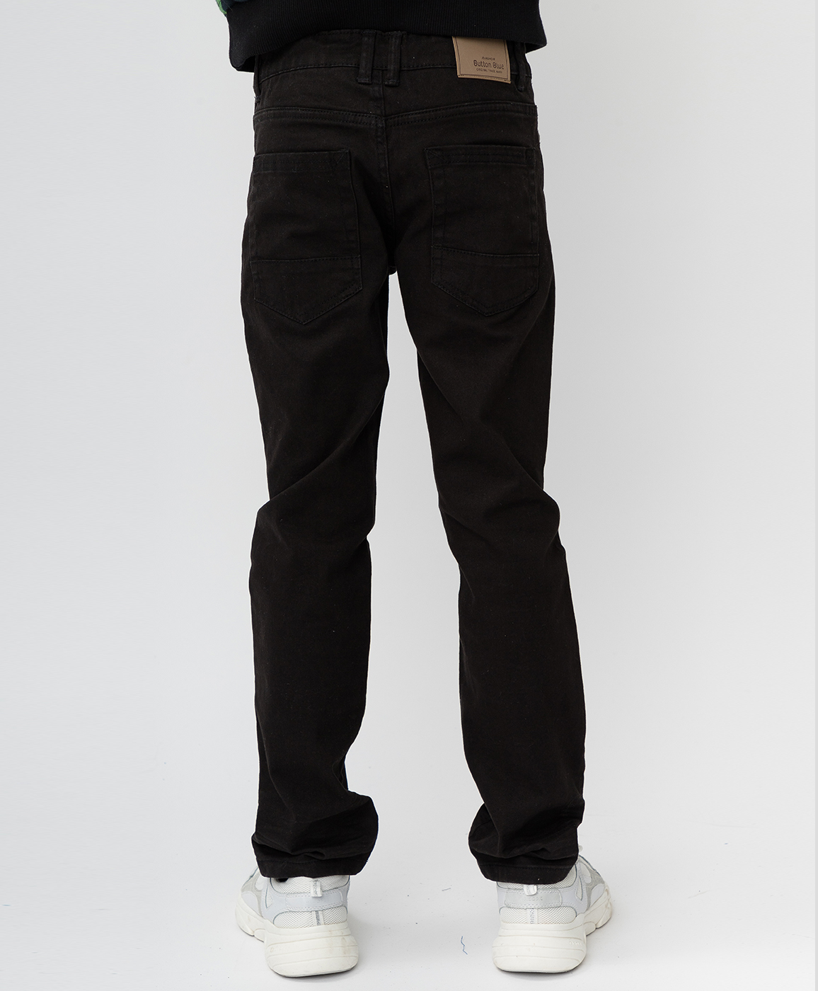 фото Черные твиловые брюки button blue