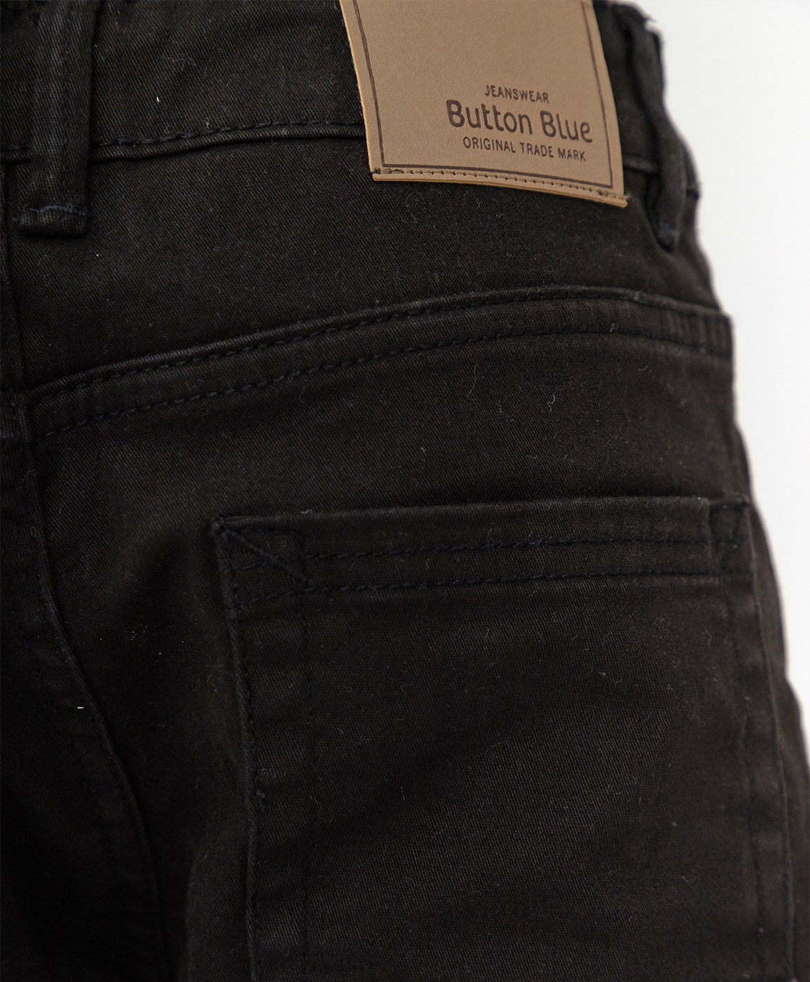 фото Черные твиловые брюки button blue