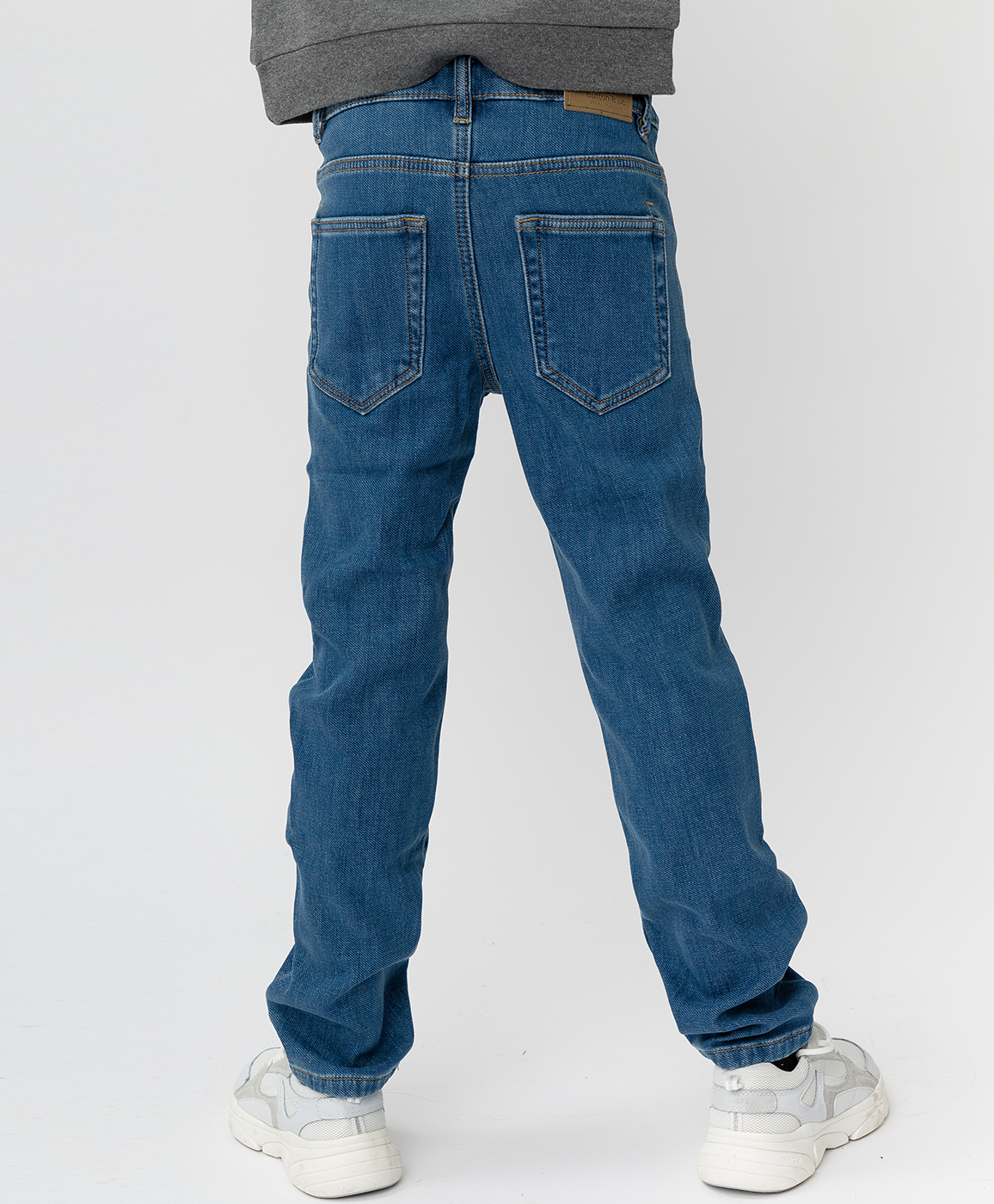 фото Синие джинсы, бондированные флисом button blue