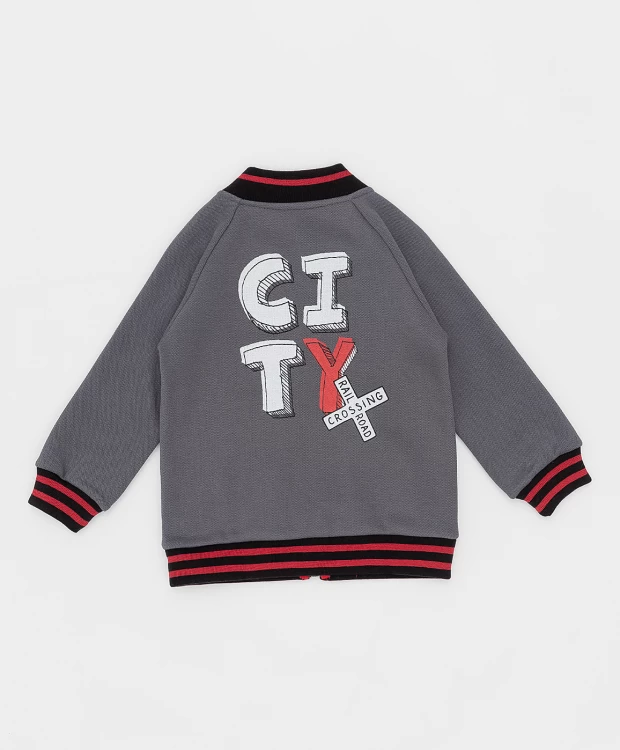 фото Темно-серая толстовка button blue (98)