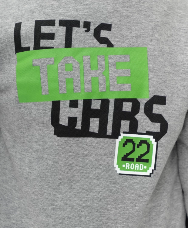 фото Серая толстовка из футера button blue (116)