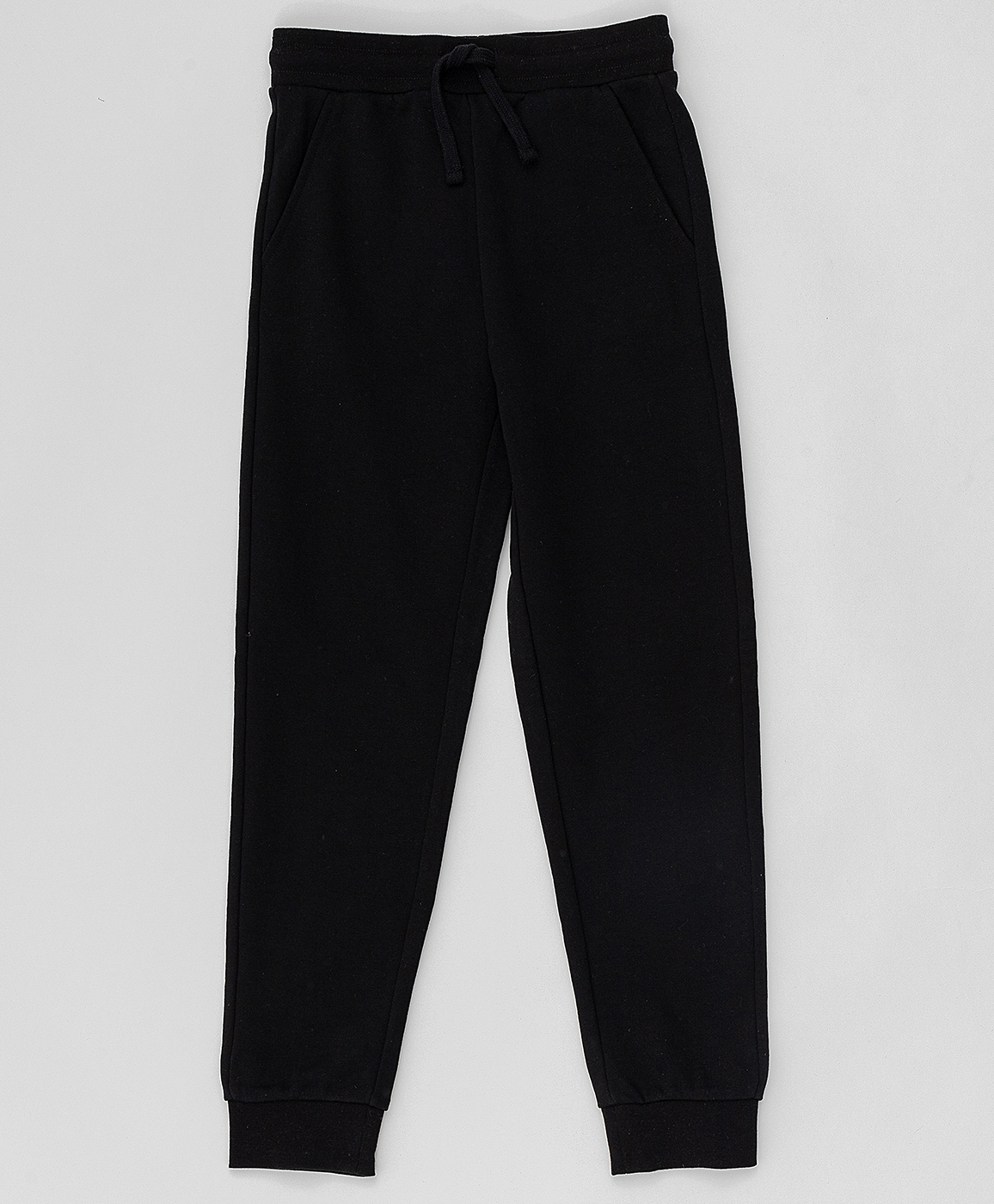 Черные брюки из футера Button Blue 220BBBMC56010800, размер 128, цвет черный на резинке - фото 1