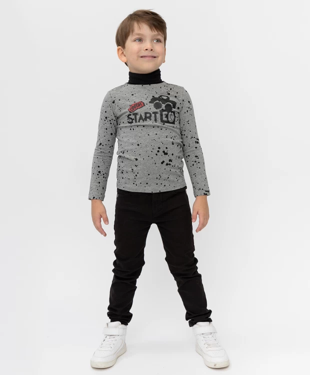 фото Черные твиловые брюки button blue (122)