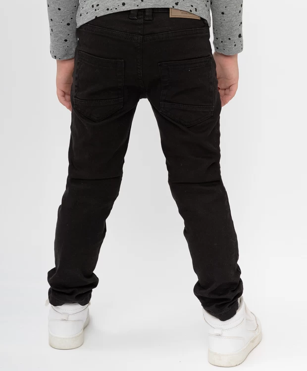 фото Черные твиловые брюки button blue (122)