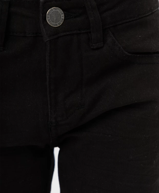 фото Черные твиловые брюки button blue (122)