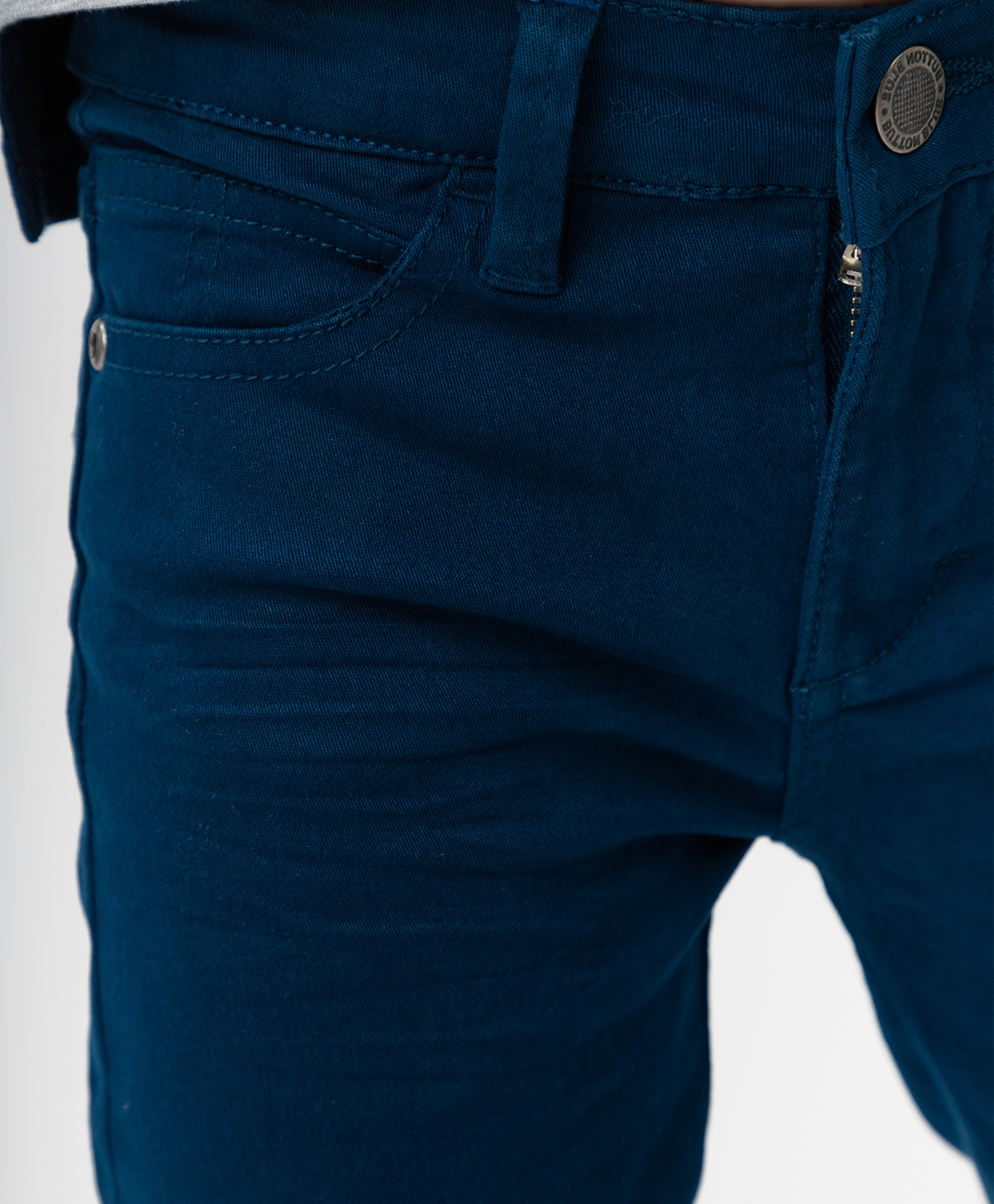 фото Синие твиловые брюки button blue