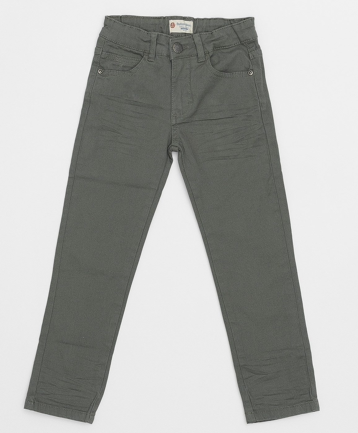 Темно-серые твиловые брюки Button Blue 220BBBMC63012000, размер 122, цвет серый regular fit / прямые - фото 1