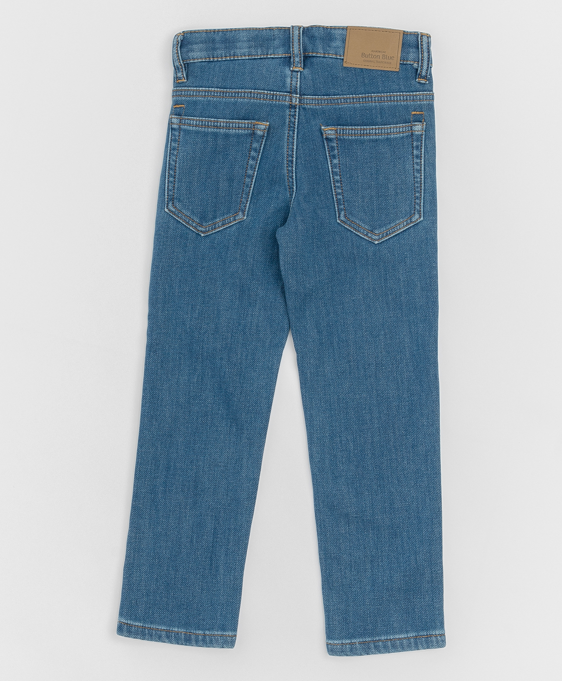 Синие джинсы, бондированные флисом Button Blue 220BBBMC6401D100, размер 110, цвет синий regular fit / прямые - фото 2