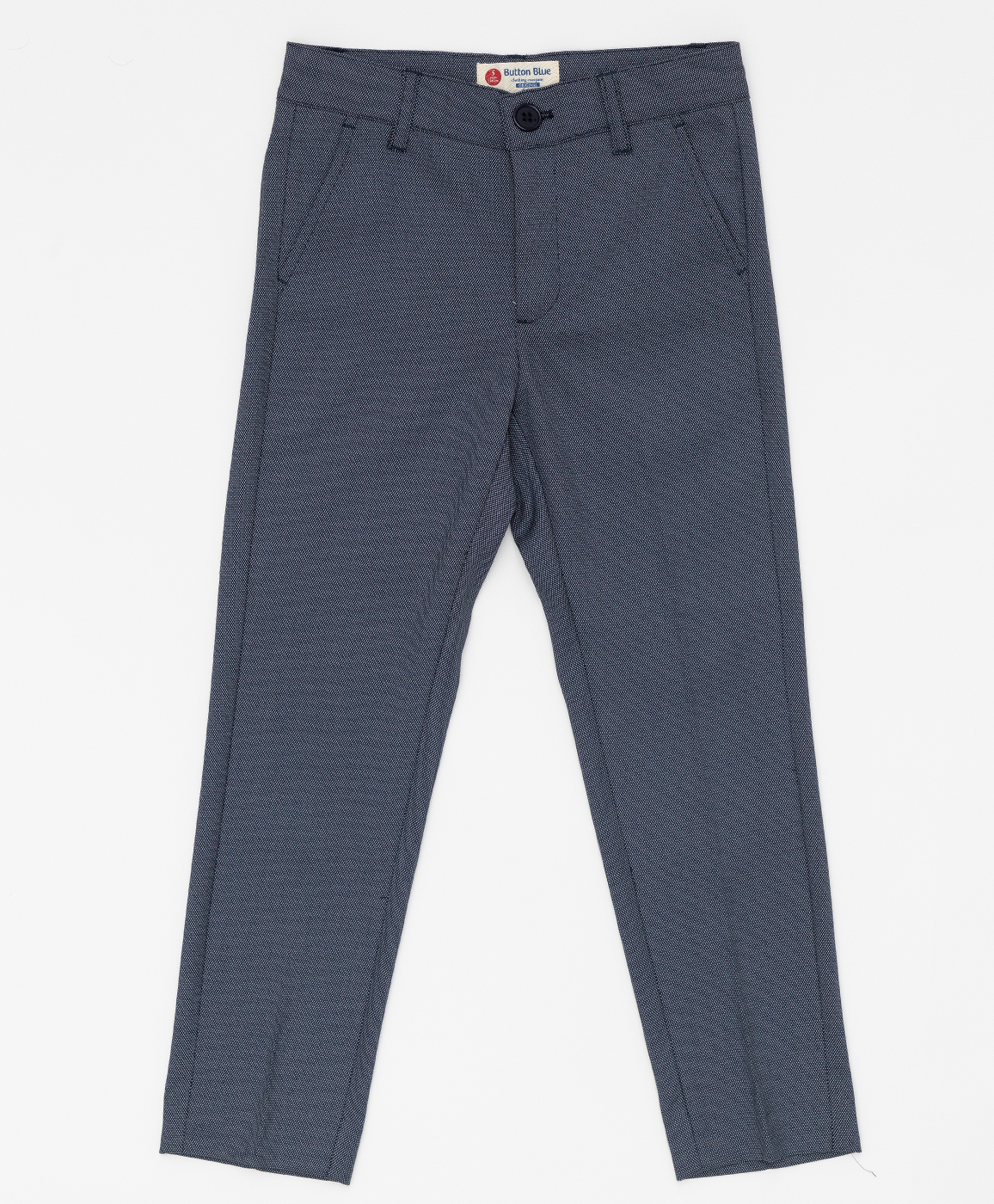 Серые брюки с узором "точка" Button Blue 220BBBMP63010800, размер 98, цвет серый regular fit / прямые - фото 1