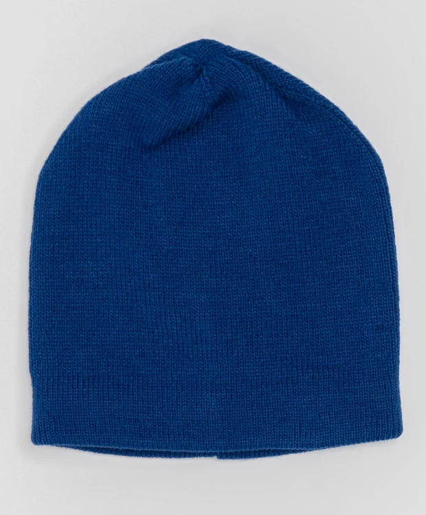 фото Синяя шапка с завязками button blue (50)
