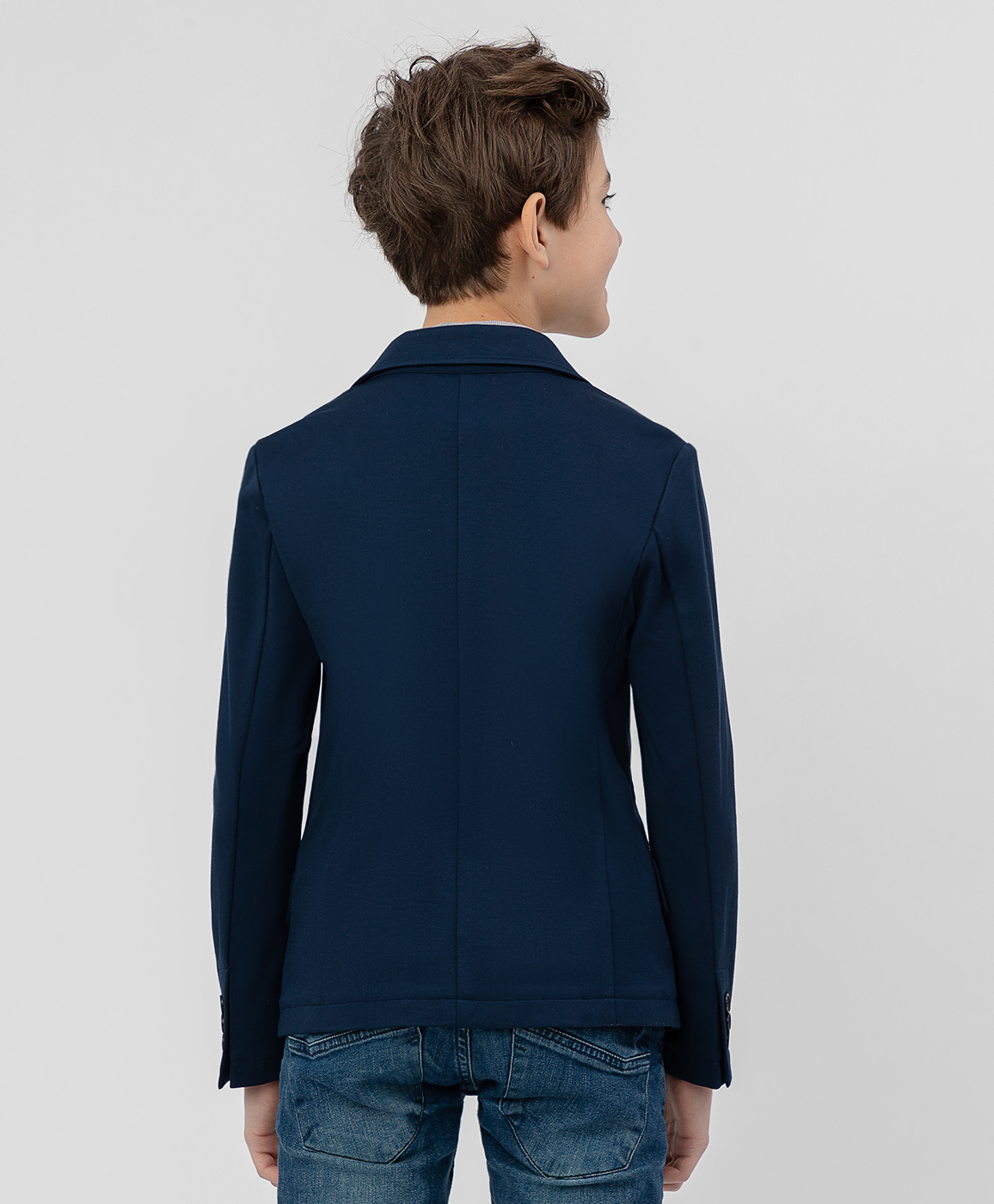Синий трикотажный пиджак Button Blue 220BBBS19011000, размер 122 - фото 3