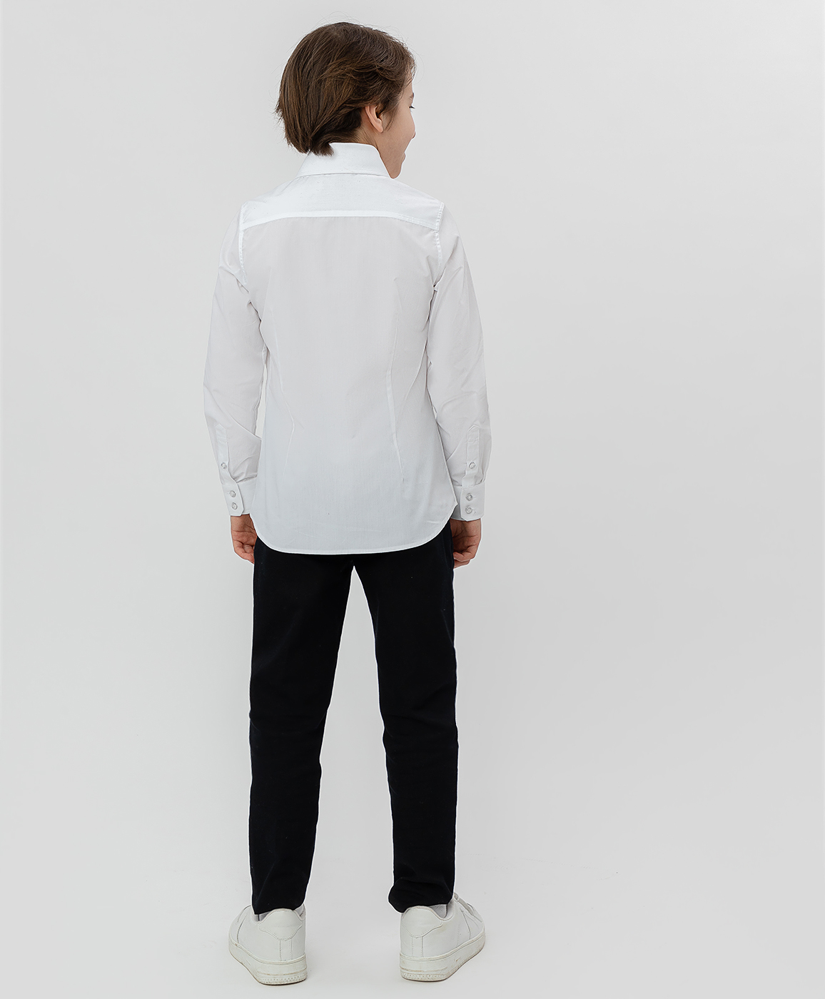 Белая приталенная рубашка Button Blue 220BBBS23010200, размер 170, цвет белый - фото 4