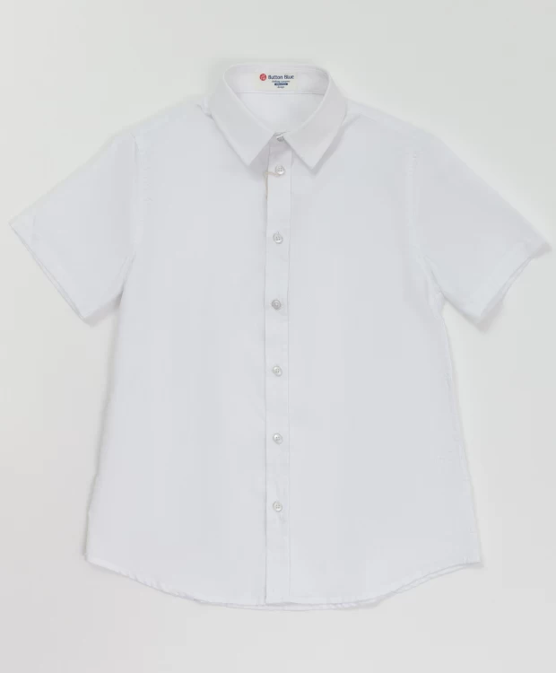 фото Белая фактурная рубашка button blue (146)