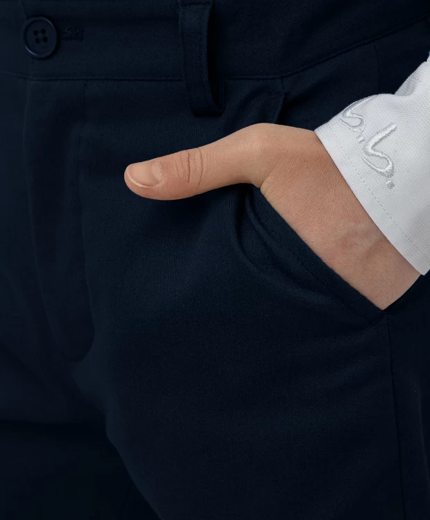 фото Синие брюки-слим button blue (170)