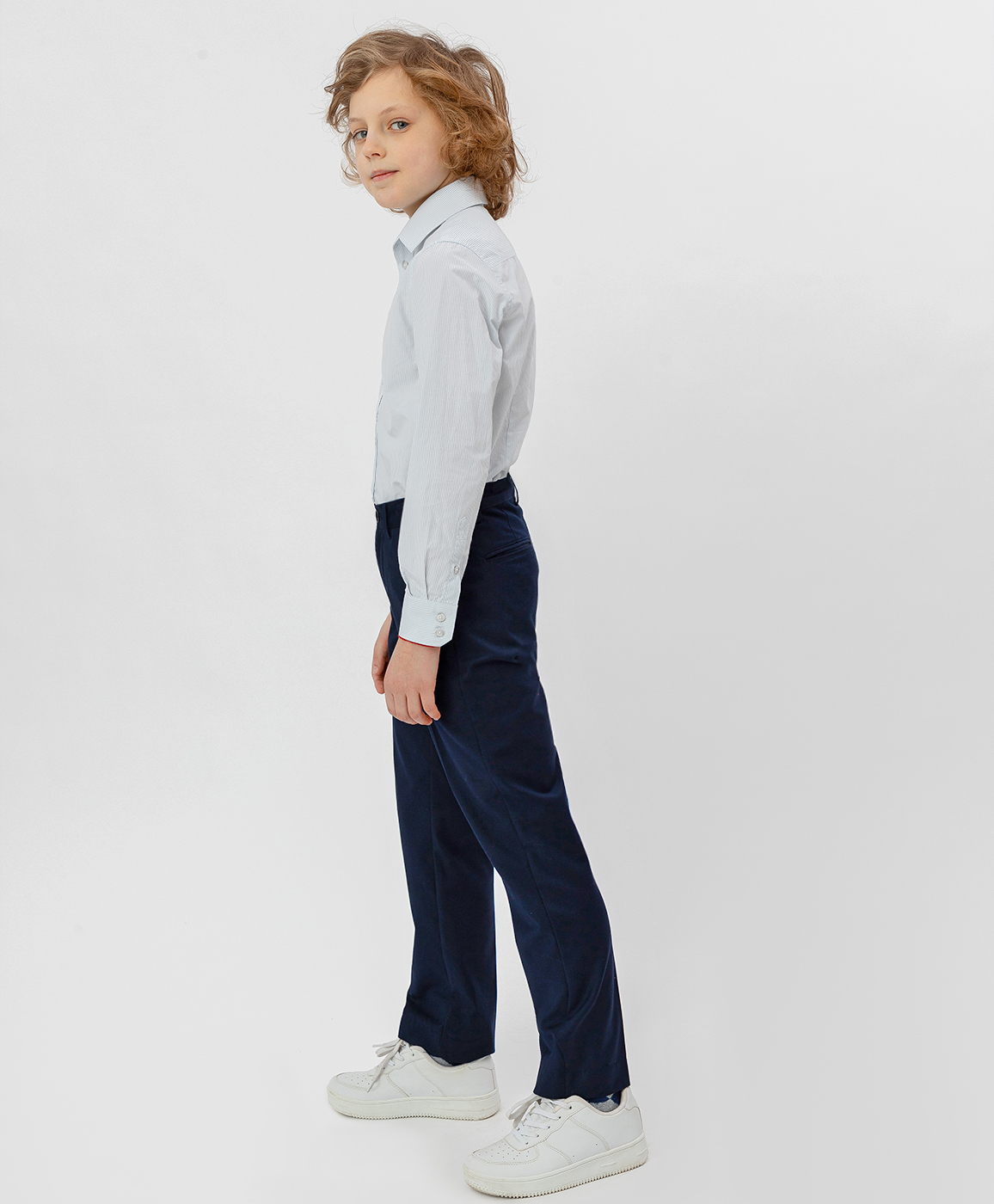 фото Синие брюки button blue