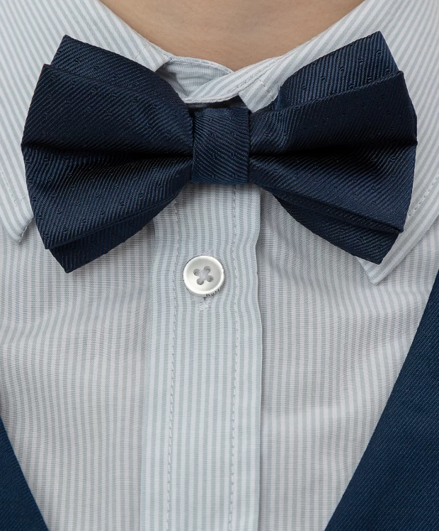 фото Синий галстук-бабочка button blue (122*170)