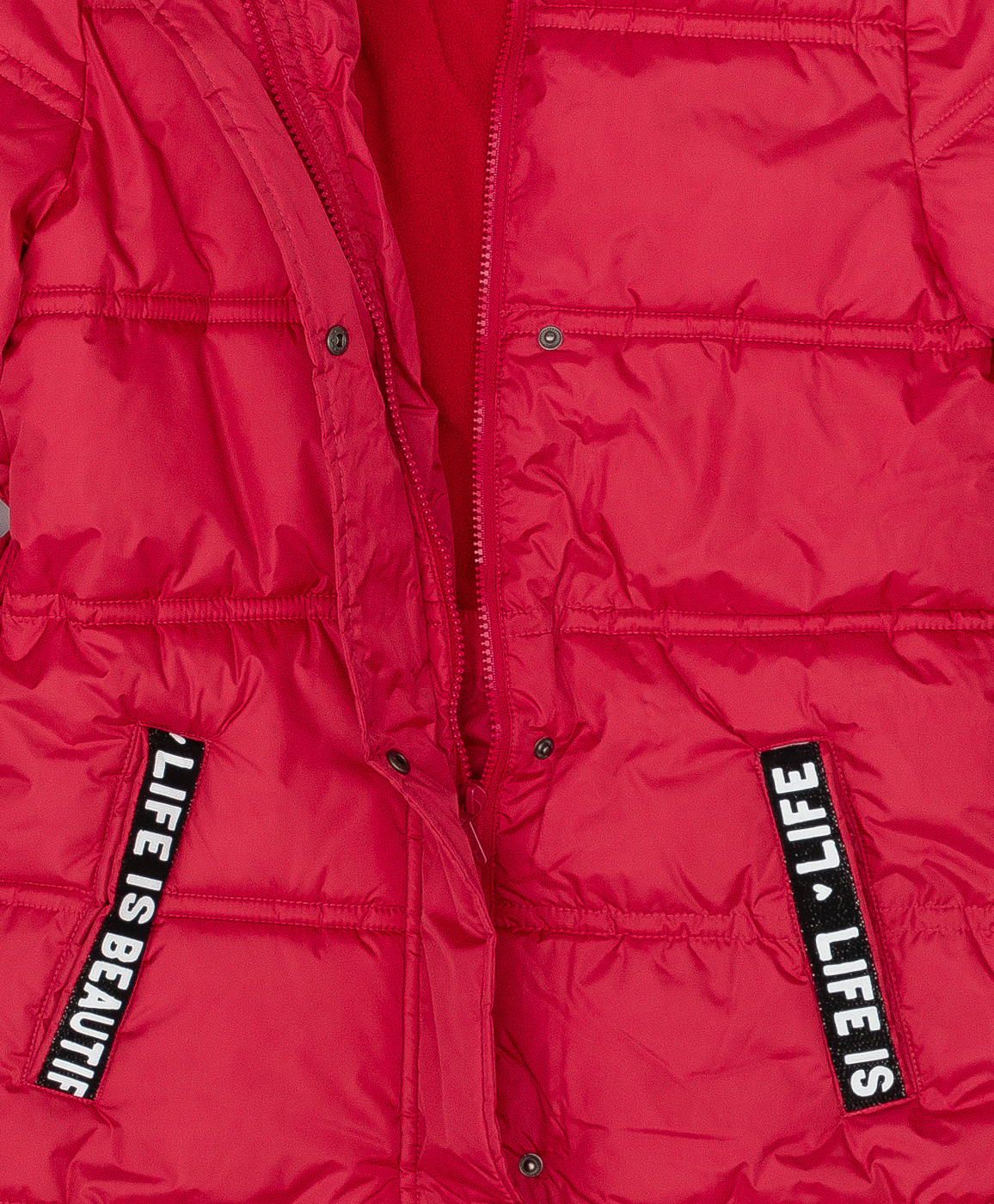 Розовое зимнее пальто с поясом Button Blue 220BBGJC45023500, размер 140, цвет розовый - фото 3