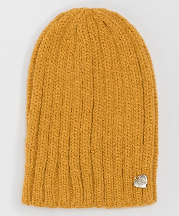 Желтая вязаная шапка Button Blue (54)