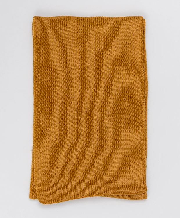 фото Желтый вязаный шарф button blue (160*22)